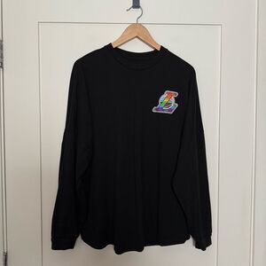 Los Angeles LA Lakers Pride T-Shirt Mens Sz XL Black 100% Ring Spun Cotton